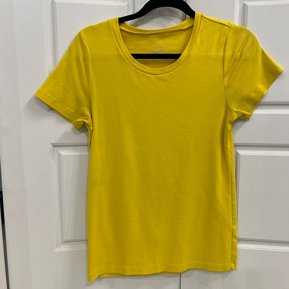 J. Crew Bright Yellow Short Sleeve Tee